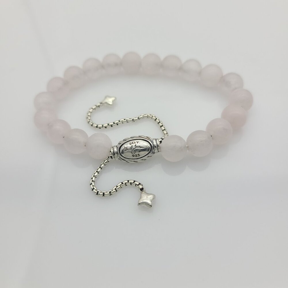 David Yurman Pink Quartz Bead Bracelet